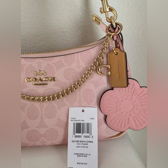 🤑🤑🤑COACH Mollie Tote Bag 25 In Signature Powder Pink - Picture 2 of 6